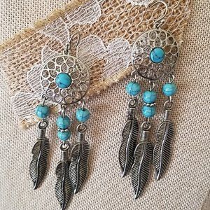 Turquoise Dreamcatcher Earrings